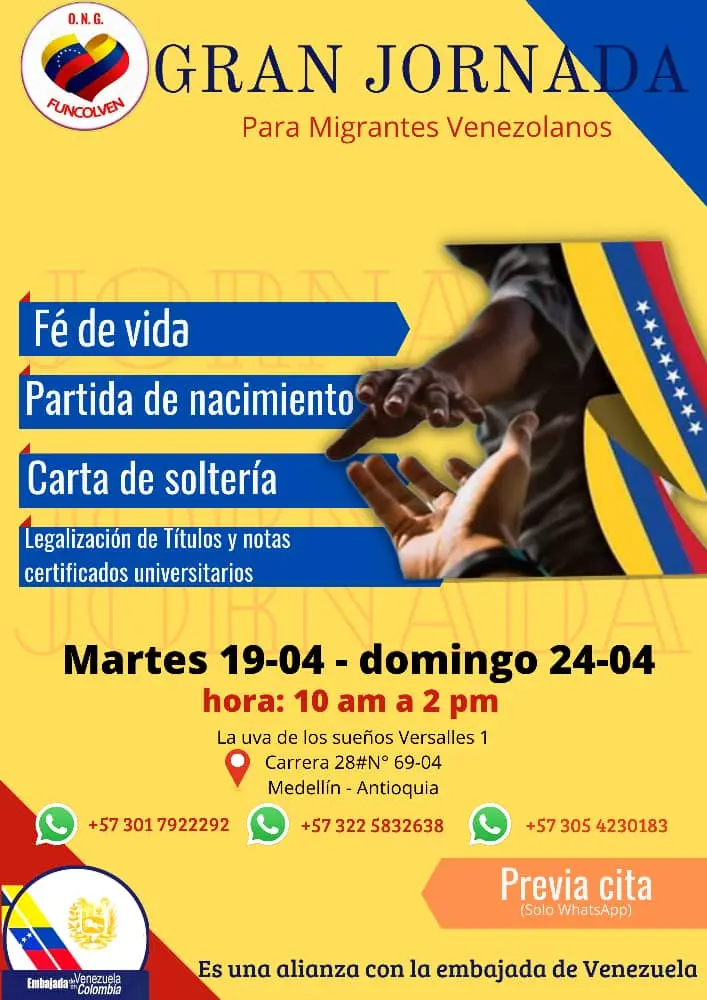 Entérate de los Trámites que Pueden realizar los Migrantes Venezolanos en la Gran Jornada