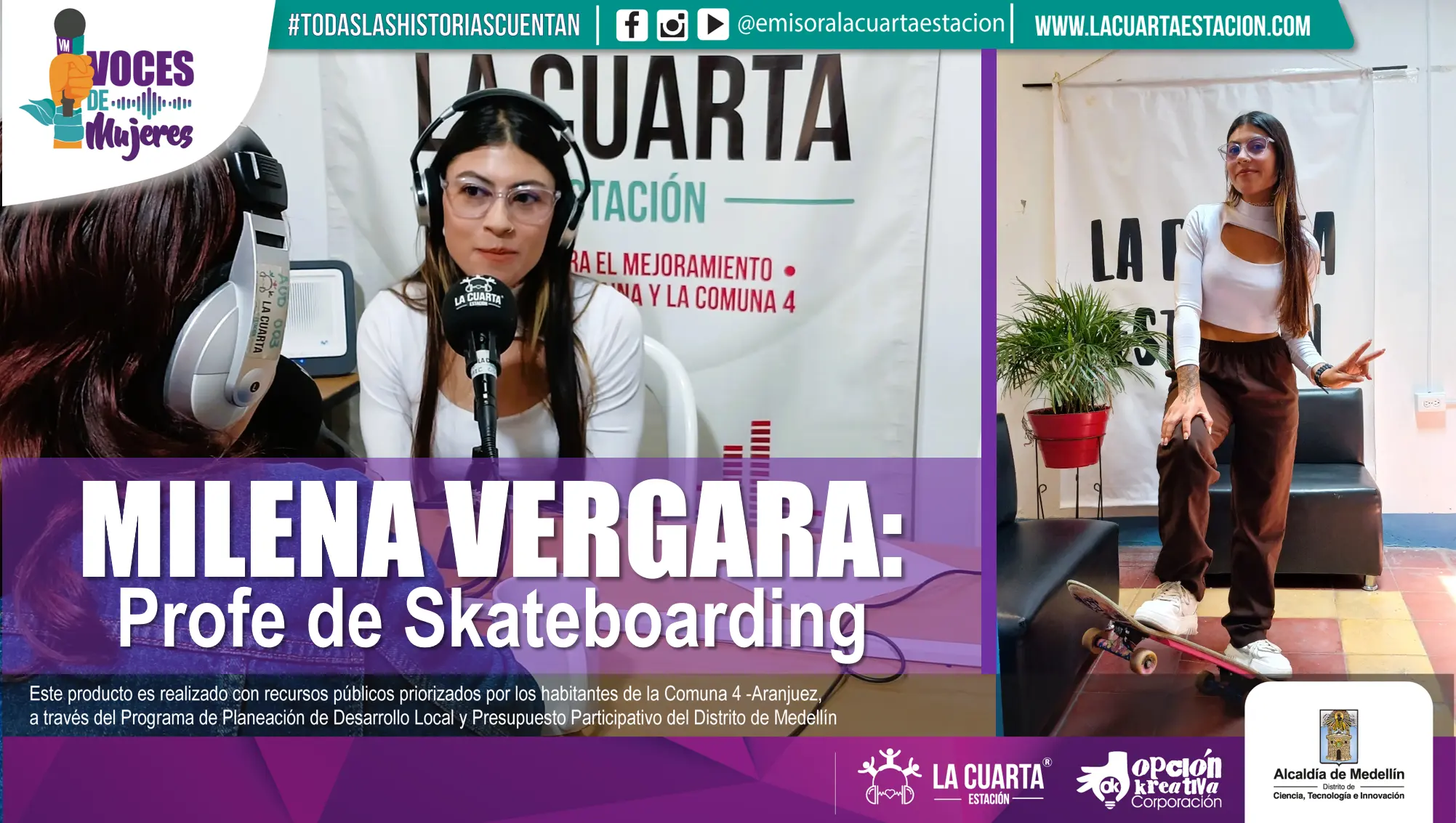 Milena Vergara: Profe de Skateboarding