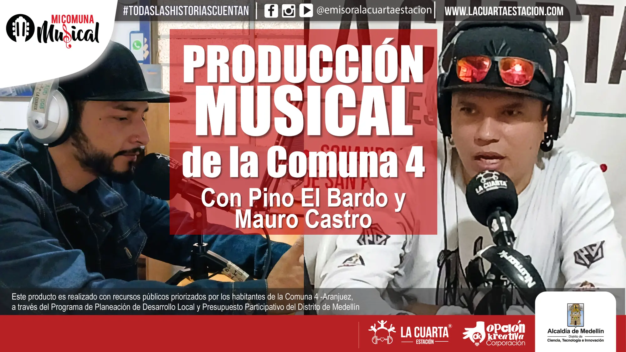 Producción Musical de la Comuna 4, con Pino El Bardo y Mauro Castro