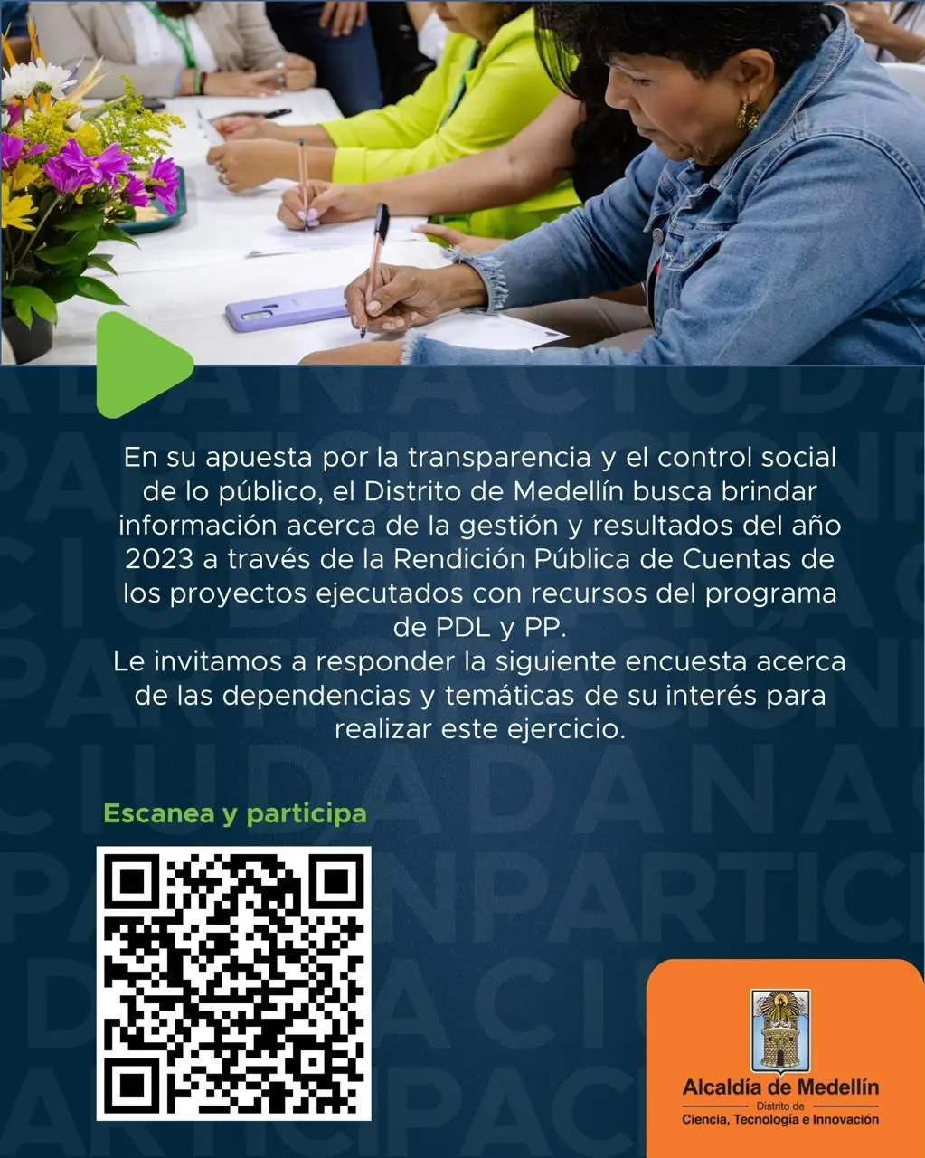 ¡Atención Comunidad! Participa en la Selección de las Temáticas que se Abordarán en la Rendición de Cuentas 2023.